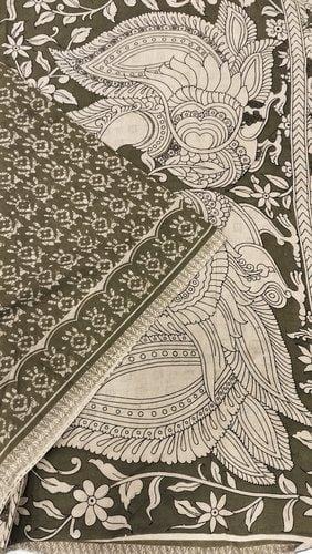 KALAMKARI PRINTED COTTON SAREE